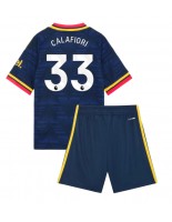 Arsenal Riccardo Calafiori #33 Venkovní dres pro děti 2026-27 Krátký Rukáv (+ trenýrky)